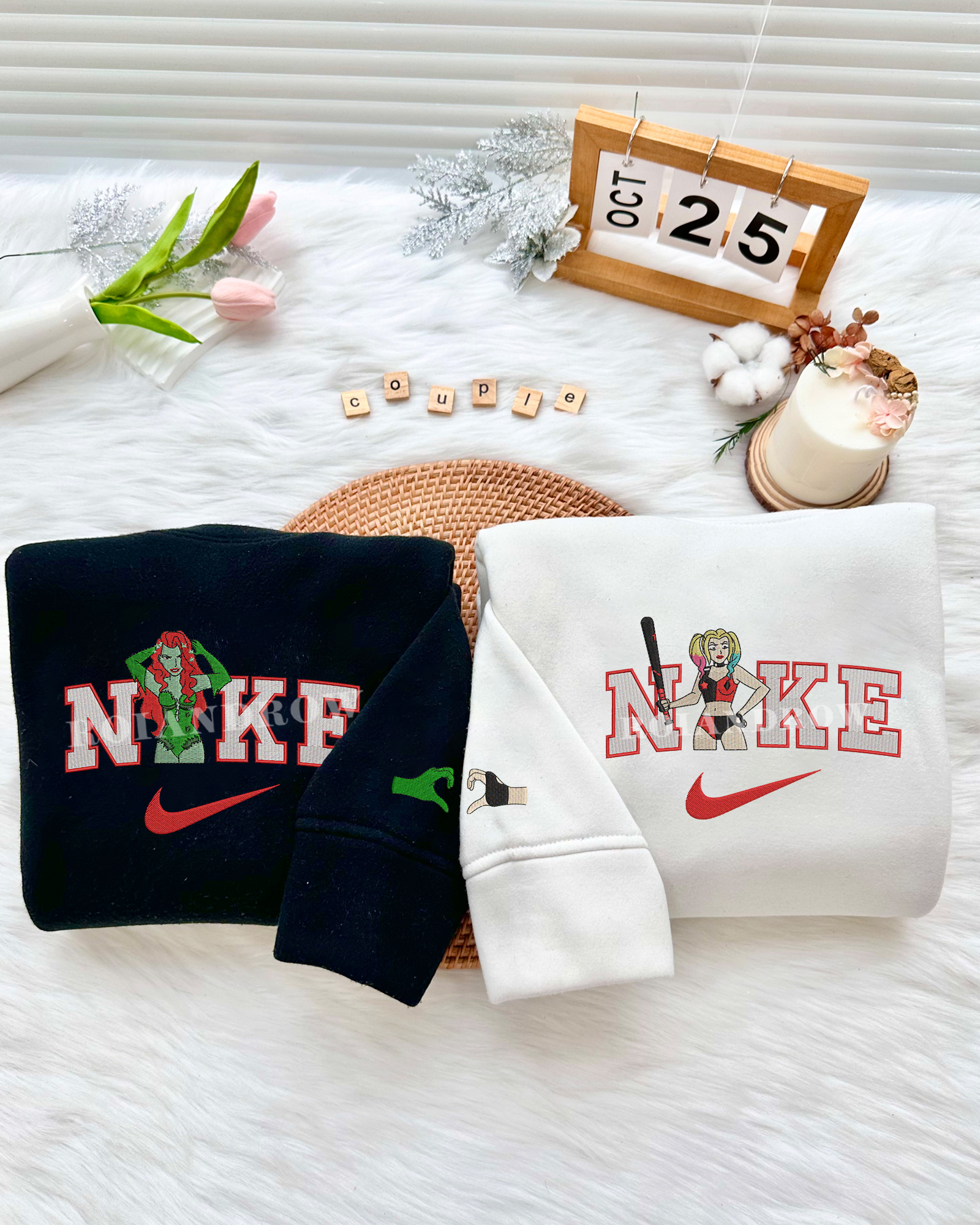 Harley Quinn and Poison Ivy – Embroidered Shirt Harley Quinn and Poison Ivy – Embroidered Shirt