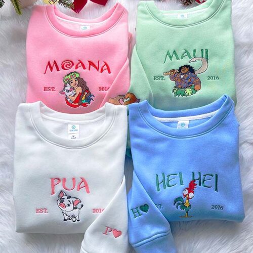 Moana & Friends – Embroidered Sweatshirt/Hoodie/T-shirt