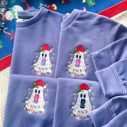 Boo Christmas Drinks (On the right chest)  – Embroidered Youth Sweatshirt/Hoodie/T-shirt