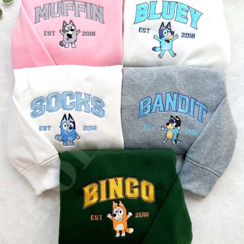 Bluey Family – Embroidered Shirt