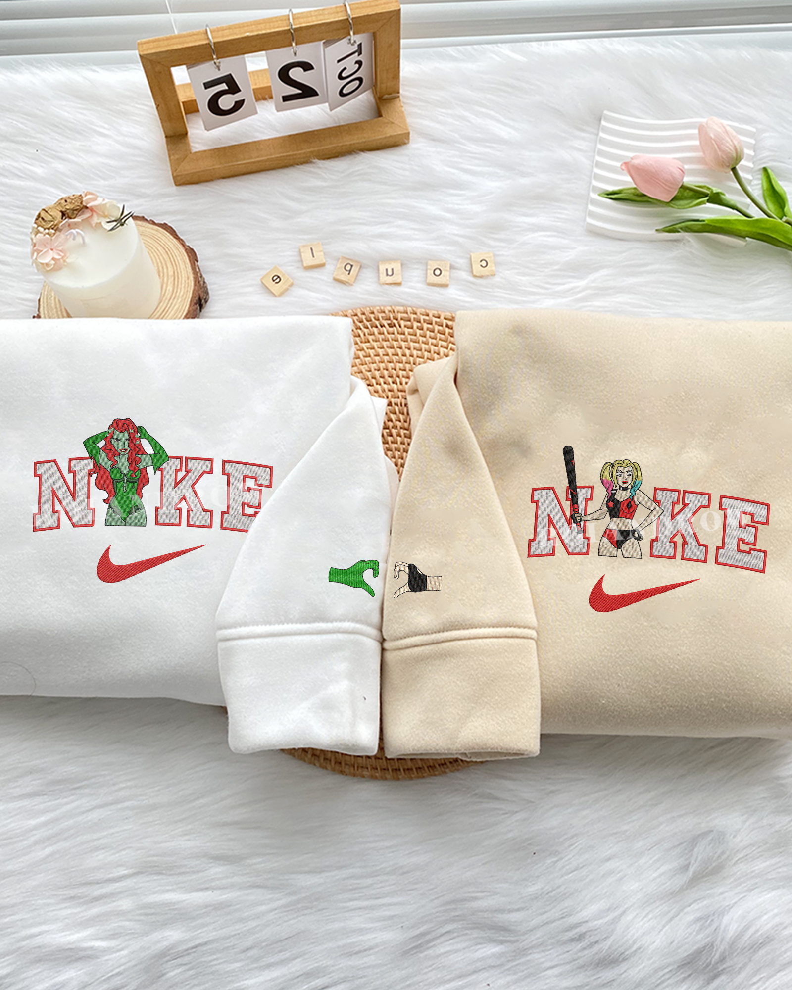 Harley Quinn and Poison Ivy – Embroidered Shirt Harley Quinn and Poison Ivy – Embroidered Shirt