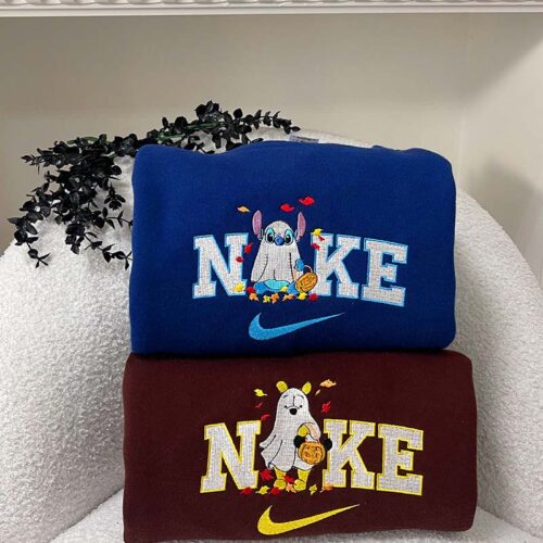 Stitch & Winnie the Pooh ver Halloween – Embroidered Sweatshirt/Hoodie/T-shirt