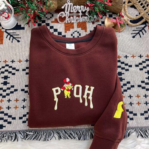Winnie the Pooh Christmas  – Embroidered Sweatshirt/Hoodie/T-shirt