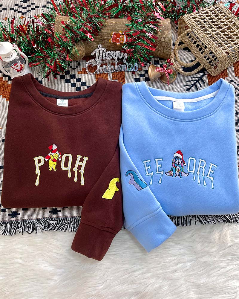 Winnie the Pooh Christmas – Embroidered Youth Sweatshirt/Hoodie/T-shirt Winnie the Pooh Christmas – Embroidered Youth Sweatshirt/Hoodie/T-shirt