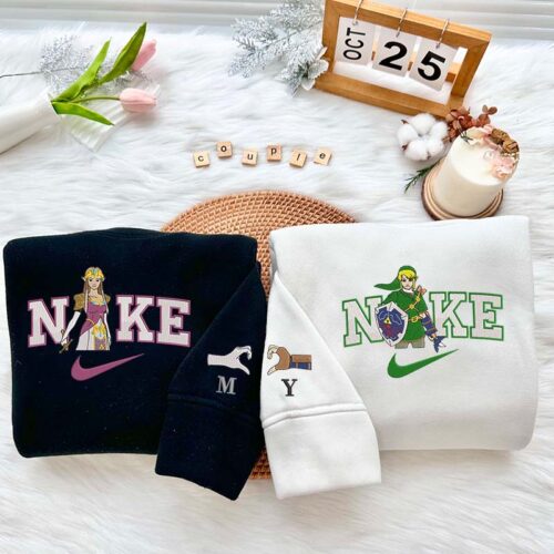 Link  & Princess Zelda  ( Tears of the Kingdom)- Embroidered Sweatshirt