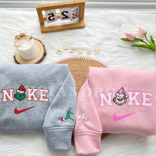 MR Grinch And Mrs Grinch – Embroidered Shirt