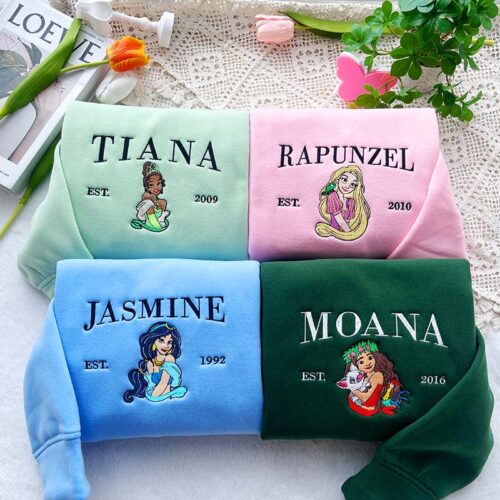 Disney Princess  – Embroidered Sweatshirt/Hoodie/T-shirt