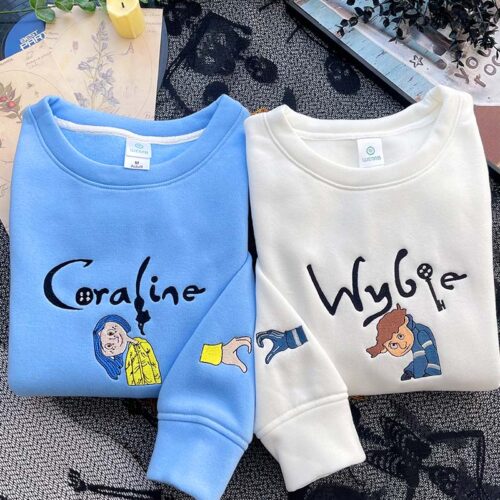 Coraline & Wybie – Embroidered Sweatshirt/Hoodie/T-shirt