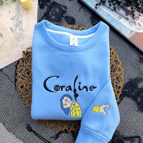 Coraline & Wybie – Embroidered Sweatshirt/Hoodie/T-shirt