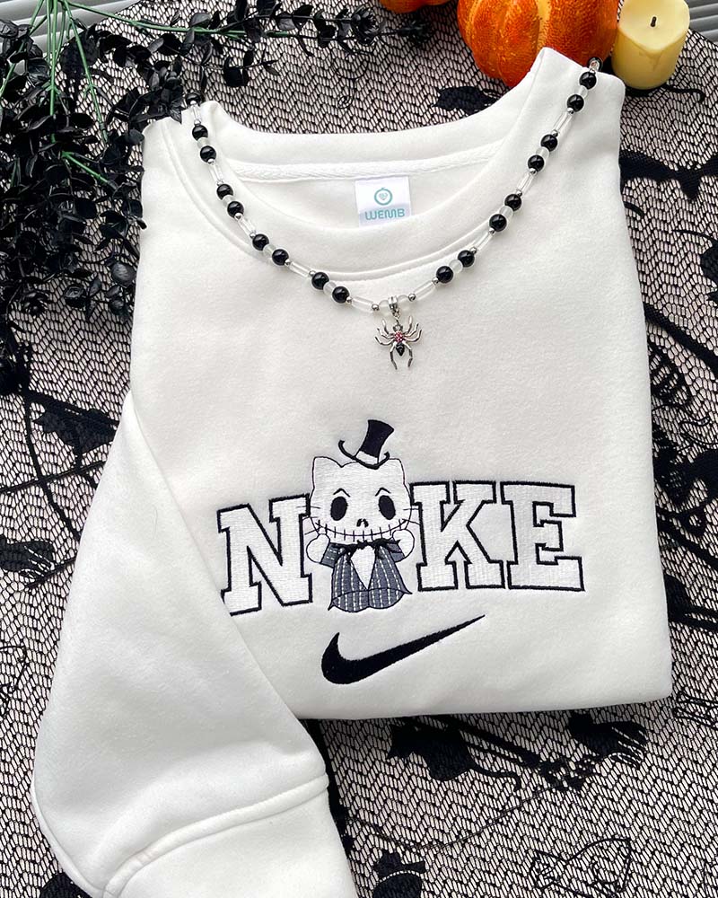 Jack & Sally (hello kitty version)- Embroidered Sweatshirt/Hoodie/T-shirt Jack & Sally (hello kitty version)- Embroidered Sweatshirt/Hoodie/T-shirt