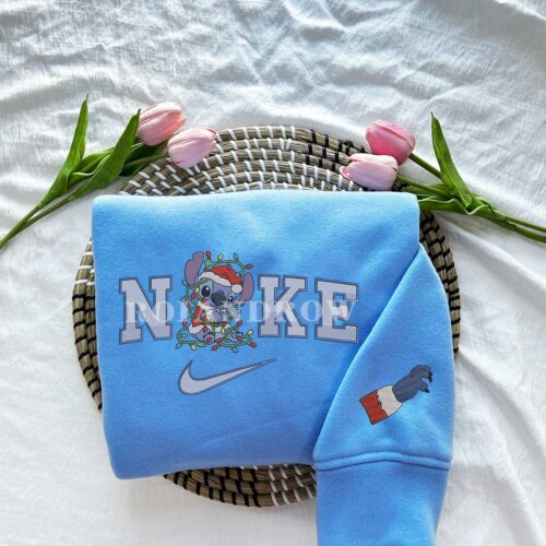 Stitch & Angel ver 2 – Embroidered Christmas Shirt