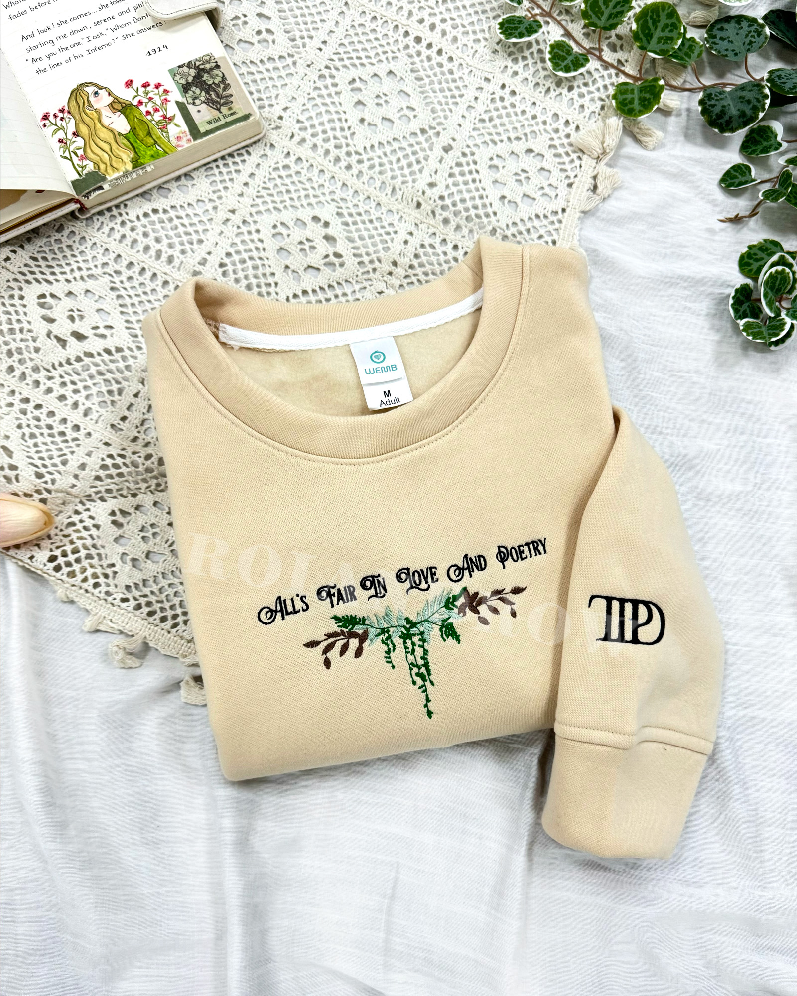 All’s fair in love and poetry (TTPD) – Embroidered Sweatshirt All’s fair in love and poetry (TTPD) – Embroidered Sweatshirt