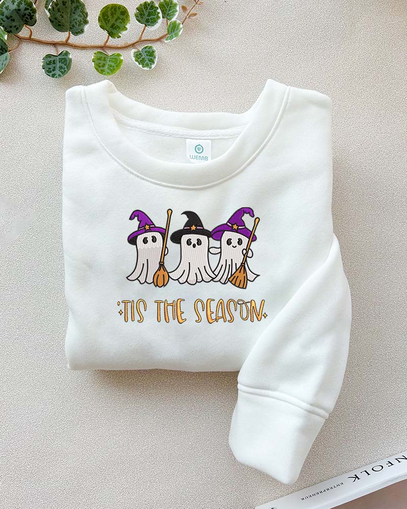 Halloween ghost witches – Embroidered Sweatshirt Halloween ghost witches – Embroidered Sweatshirt