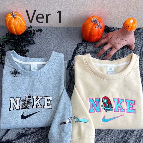 Jack and Sally (The Nigthmare before Christmas Full Version) – Embroidered Sweatshirt/Hoodie/T-shirt