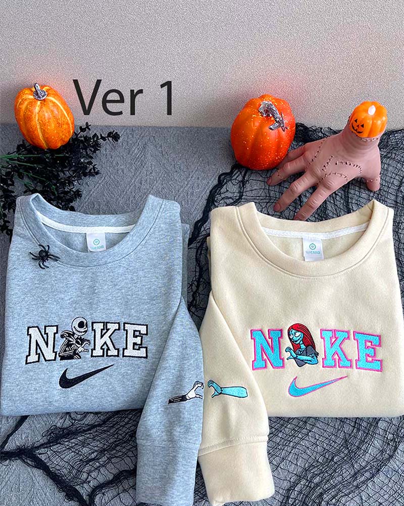 Jack and Sally (The Nigthmare before Christmas Full Version) – Embroidered Sweatshirt/Hoodie/T-shirt Jack and Sally (The Nigthmare before Christmas Full Version) – Embroidered Sweatshirt/Hoodie/T-shirt