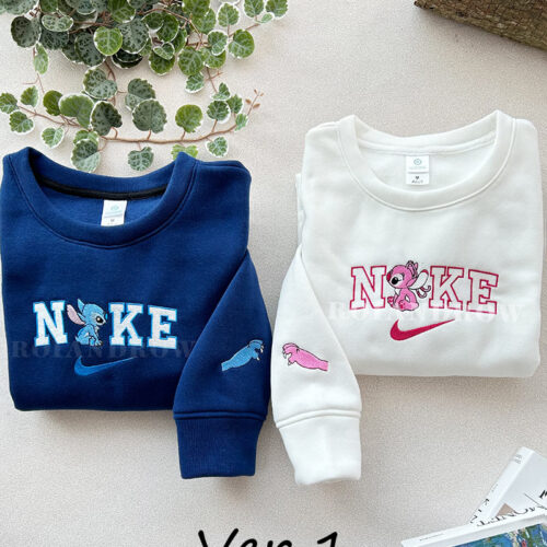 Stitch and Angel (Full Version) – Embroidered Sweatshirt/Hoodie/T-shirt