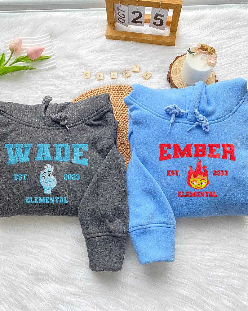 Elemental Ember and Wade (Ver 2) – Embroidered Shirt Elemental Ember and Wade (Ver 2) – Embroidered Shirt