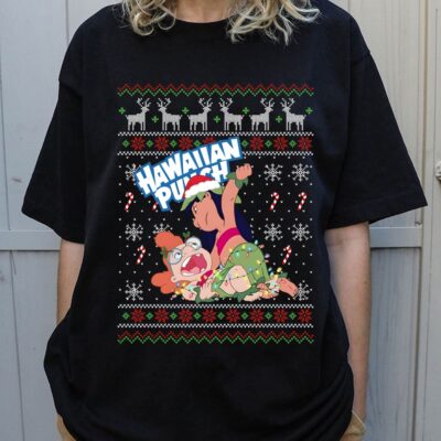 Hawaiian Punch Christmas Sweatshirt, Lilo And Stitch