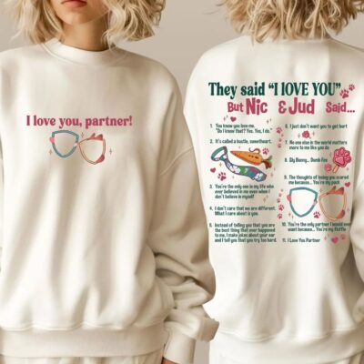 I Love You Partner Zootopia  2 Sides T-Shirt