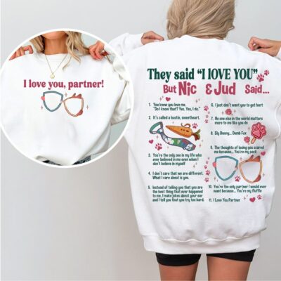 I Love You Partner Zootopia  2 Sides T-Shirt