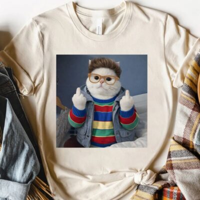 Funny Delightful Derek Cat T-Shirt, Strangerthings Movie