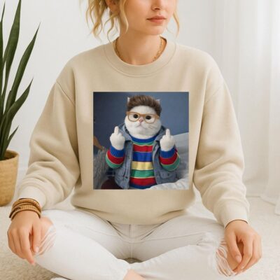 Funny Delightful Derek Cat T-Shirt, Strangerthings Movie