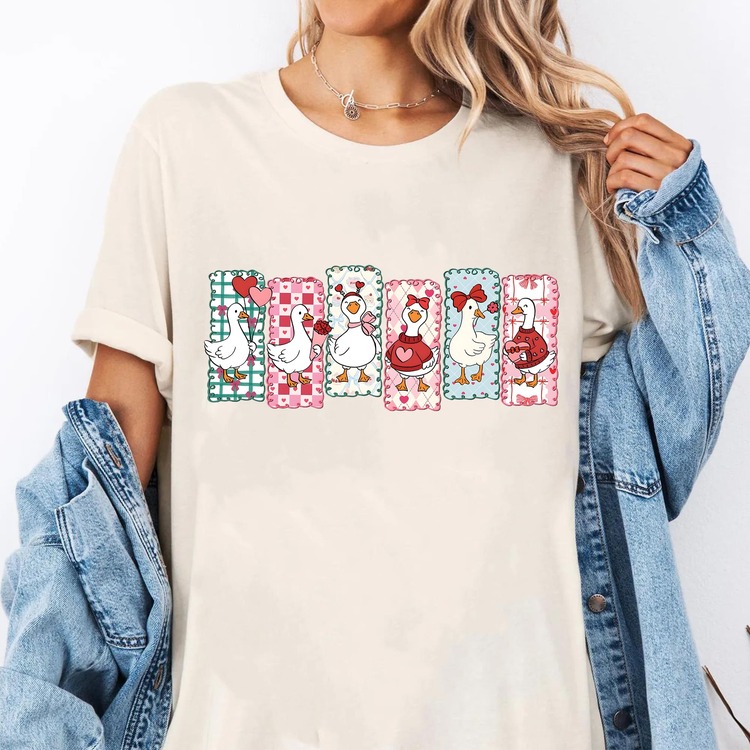 Just A Love Goose Valentine T-Shirt Just A Love Goose Valentine T-Shirt