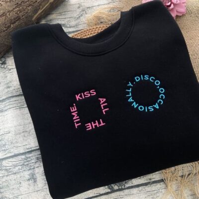 Snoopy Kiss All The Time Embroidered Sweatshirt