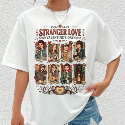 Stranger Love Valentine Day T-Shirt, Strangerthings Movie Stranger Love Valentine Day T-Shirt, Strangerthings Movie
