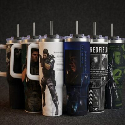 Chris Redfield Resindent Evil 40oz Tumbler, Gift For Fans Chris Redfield Resindent Evil 40oz Tumbler, Gift For Fans
