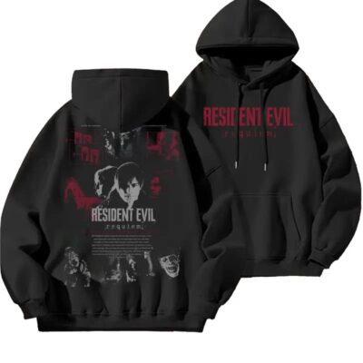 Retro Resident Evil Requiem 2 Sides T-Shirt, Leon Kennedy Fan