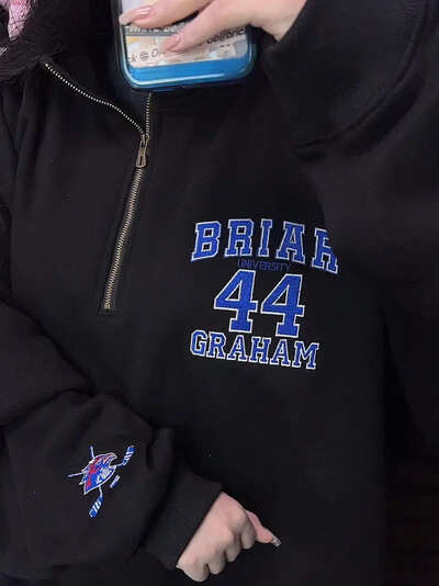 Custom Briar University Embroidered Quarter Zip Sweatshirt, Briar U Quarter Zip Custom Briar University Embroidered Quarter Zip Sweatshirt, Briar U Quarter Zip