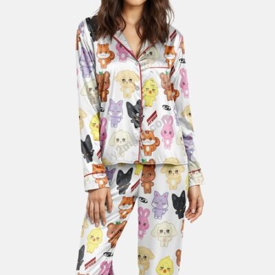 ATEEZ Aniteez Pajama Set, Kpop World Tour Sleepwear, ARMY Matching Family PJs