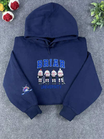 Briar University Embroidered Sweatshirt/ Hoodie, Briar U Embroidered Sweater Briar University Embroidered Sweatshirt/ Hoodie, Briar U Embroidered Sweater
