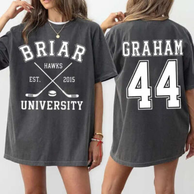 Briar University Graham 44 Shirt, Off-Campus Crewneck, Hockey Romance Shirt