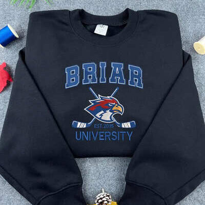 Briar University Logo Embroidered Sweatshirt, Briar U Embroidered Hoodie, Off Campus Series Bookish