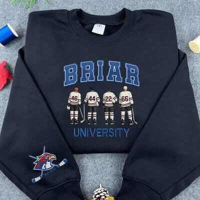 Briar University Embroidered Sweatshirt/ Hoodie, Briar U Embroidered Sweater