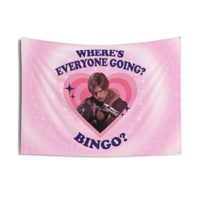 Leon Kennedy Flag, Gift For Fans, Re9 Gift