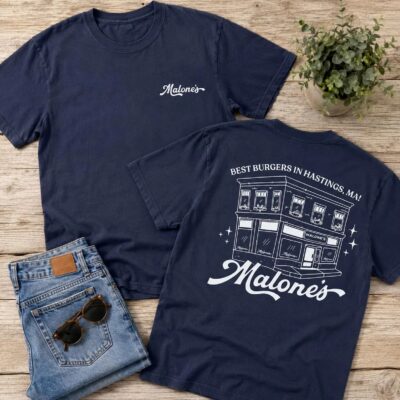 Malone’s Bar Off Campus 2 sided T-Shirt, Briar U Hockey Romance Tee