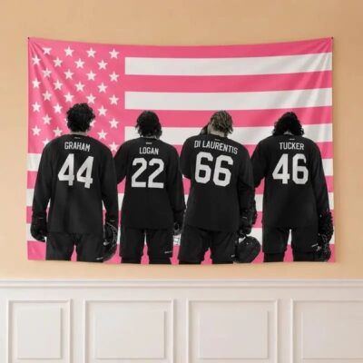 Off Campus Flag, Gift For Fans, Hockey Romance Series, Briar University Hawks