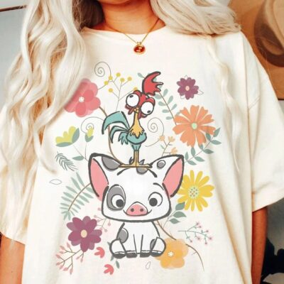 Hei Hei and Pua T-Shirt, Moana Shirt, Matching Family Disney
