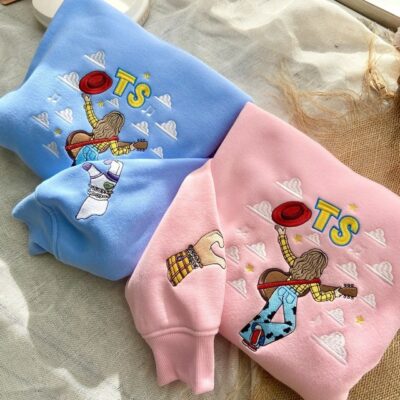 TS 13 Cloud Summer Beach Embroidered Sweatshirt, Toy Story, Couple Sweatshirt TS 13 Cloud Summer Beach Embroidered Sweatshirt, Toy Story, Couple Sweatshirt