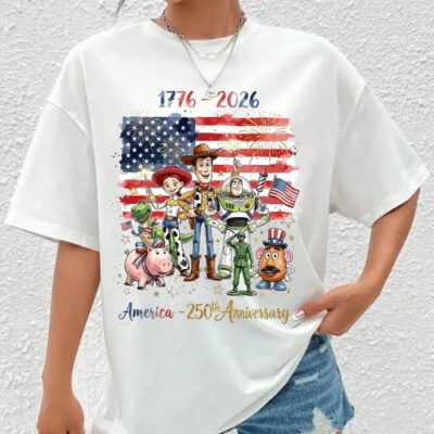 Toy Story USA 250th Anniversary T-Shirt, Woody Buzz Jessie America 1776 2026