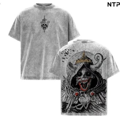 The Lich Adventure Time Vintage Washed Oversized T-Shirt, Dark Fantasy Cartoon