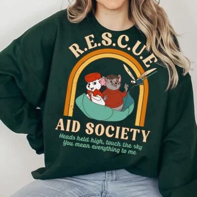 Vintage 70S The Rescuers Bernard And Bianca T-Shirt, Rescue Aid Society