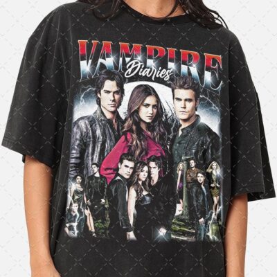 Vampire Diaries T-Shirt, Damon Salvatore, Stefan Salvatore T-Shirt, Gift For Woman and Man