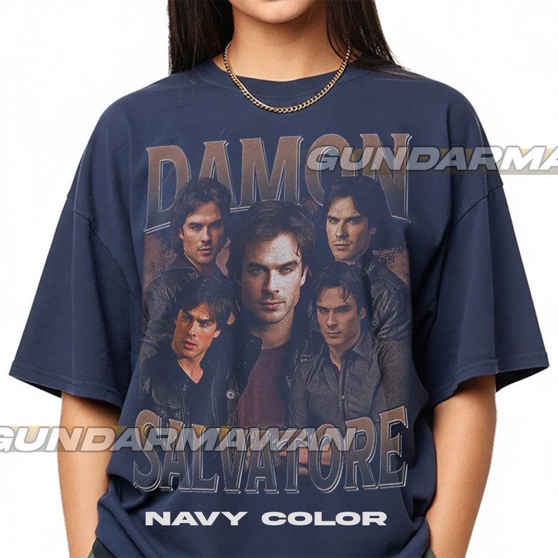 Vintage Damon Salvatore Bootle T-Shirt, The Vampire Diaries Movie Vintage Damon Salvatore Bootle T-Shirt, The Vampire Diaries Movie