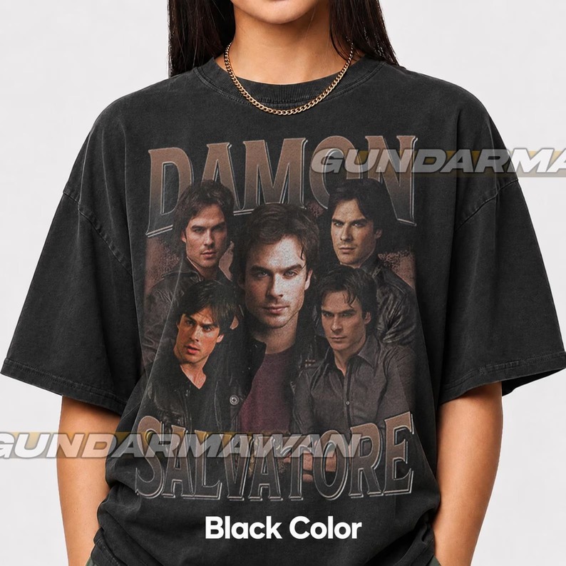 Vintage Damon Salvatore Bootle T-Shirt, The Vampire Diaries Movie Vintage Damon Salvatore Bootle T-Shirt, The Vampire Diaries Movie