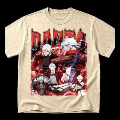 Devil May Cry Dante Art Anime Character T-Shirt