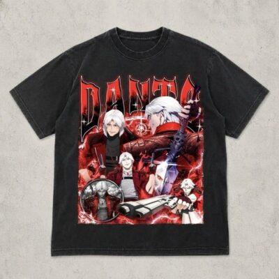 Devil May Cry Dante Art Anime Character T-Shirt